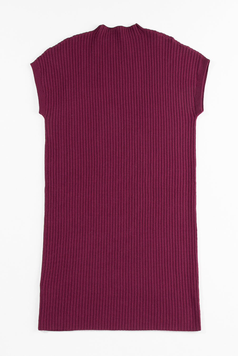 Red dahlia aufnäher tasche gerippt stricken kurze ärmel pullover kleid
