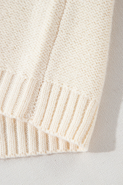Gold flame colorblock pullover mit aufgesetzten taschen und schultertaschen