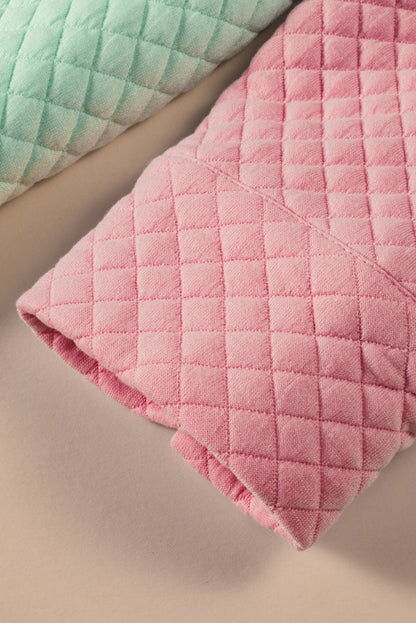 Grüne farbe block patchwork klappe tasche gesteppt jacke