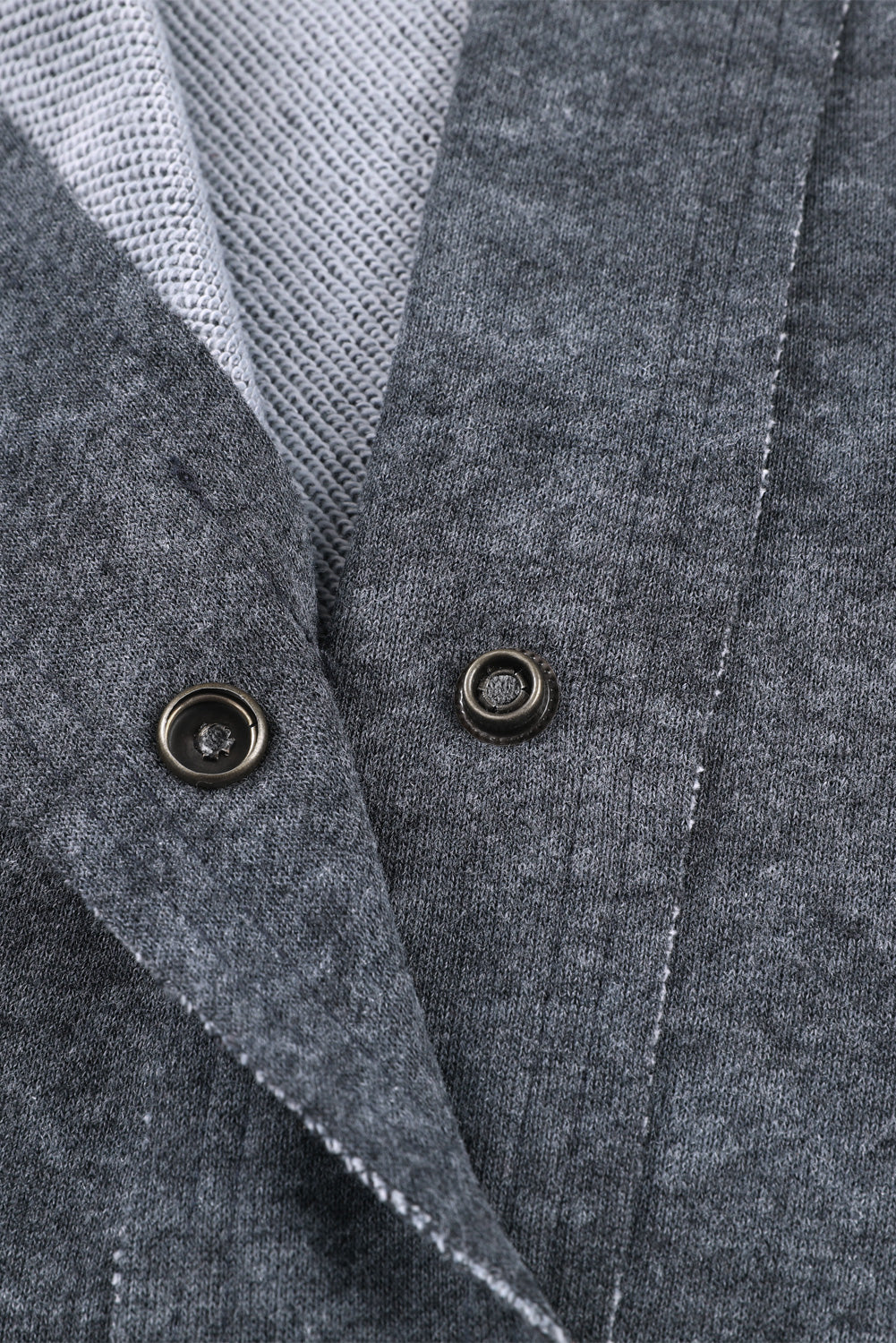 Graue vintage washed flap pocket knopfleiste