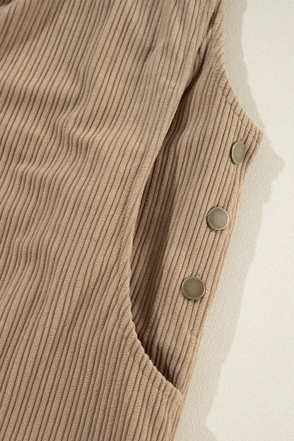 Grauer morn solid pocketed loose fit cord overall