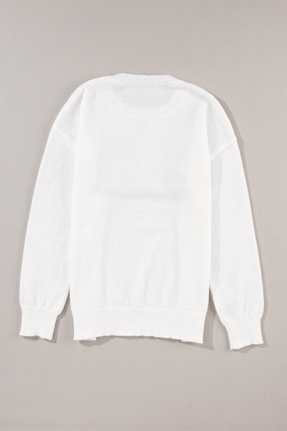 Weißer xoxo glitter print rundhalsausschnitt casual pullover