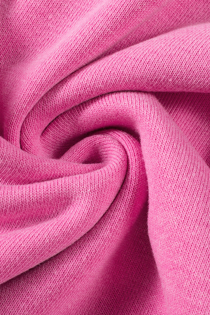 Bonbon sweatshirt-kleid mit viertelreißverschluss und kapuzenärmel