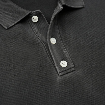 Lukas – polo shirt mit langen ärmeln und rippbündchen