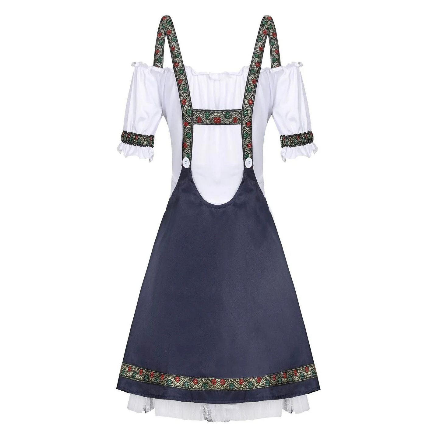 Elektra | Dirndl kleid mit stickborten und herzausschnitt für frauen