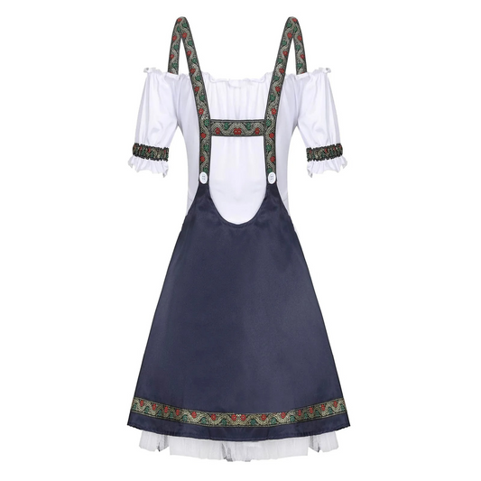 Elektra | Dirndl kleid mit stickborten und herzausschnitt für frauen