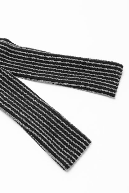 Dunkelgrauer gestreifter, geknoteter träger-romper mit taschen