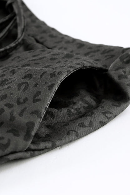 Schwarze breezy-leopard-jogginghose