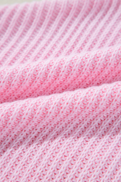 Rosa merry & bright pop up letter waffelstrickpullover