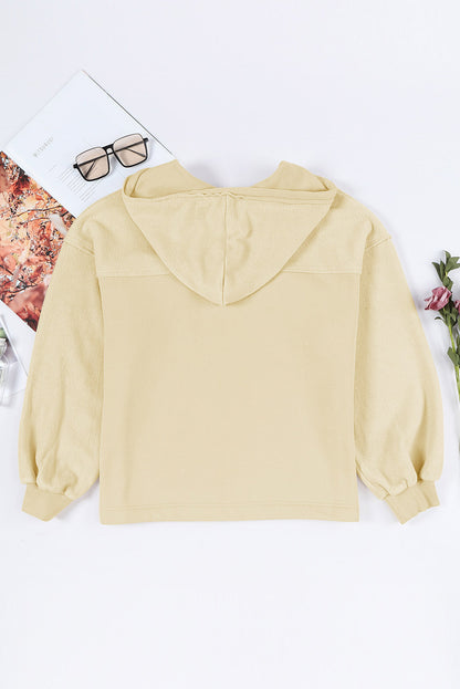 Apricot klappentasche kapuze mit kordelzug zip up jacke