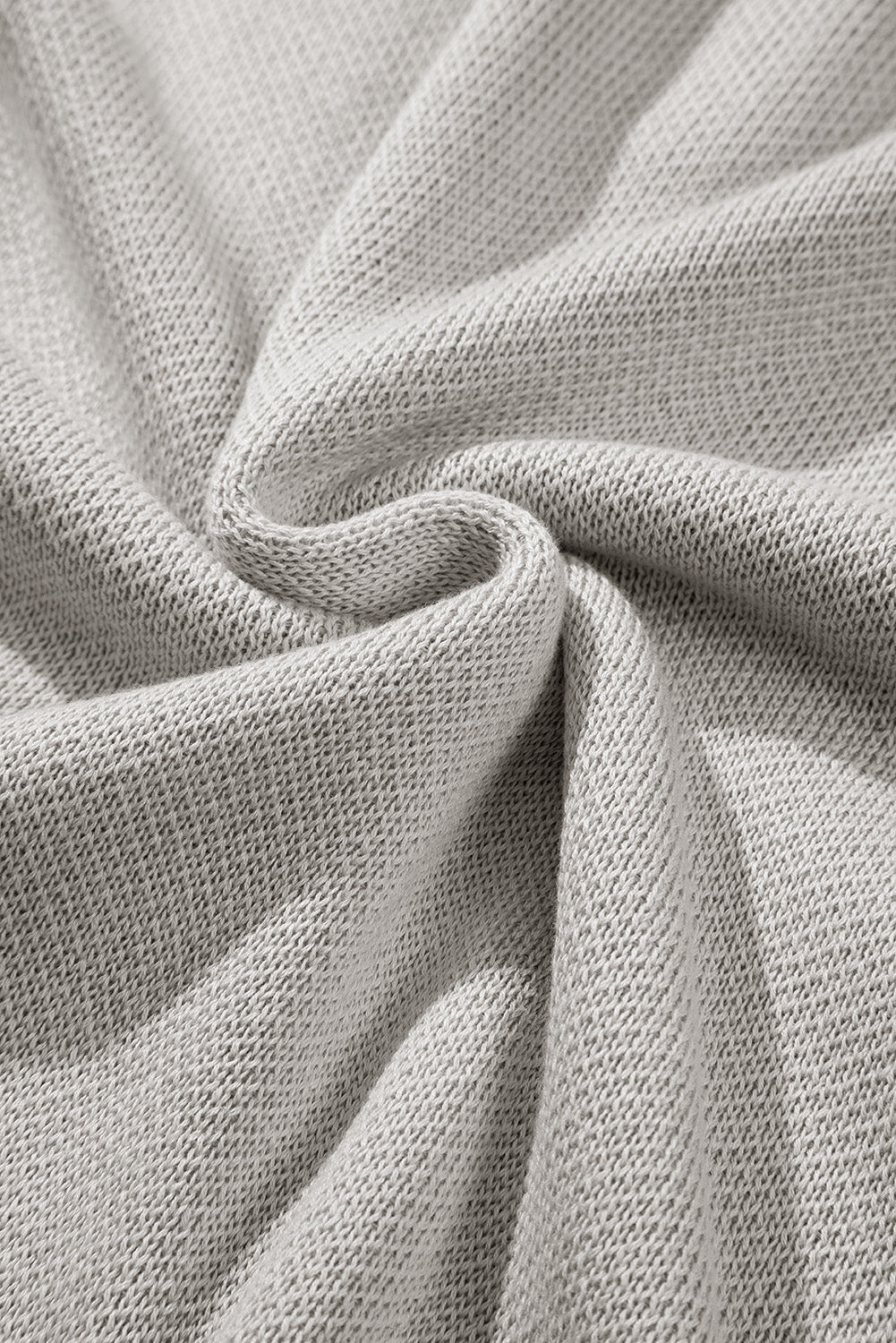 Hellgrauer quarter zip pullover mit kurzen fledermausärmeln