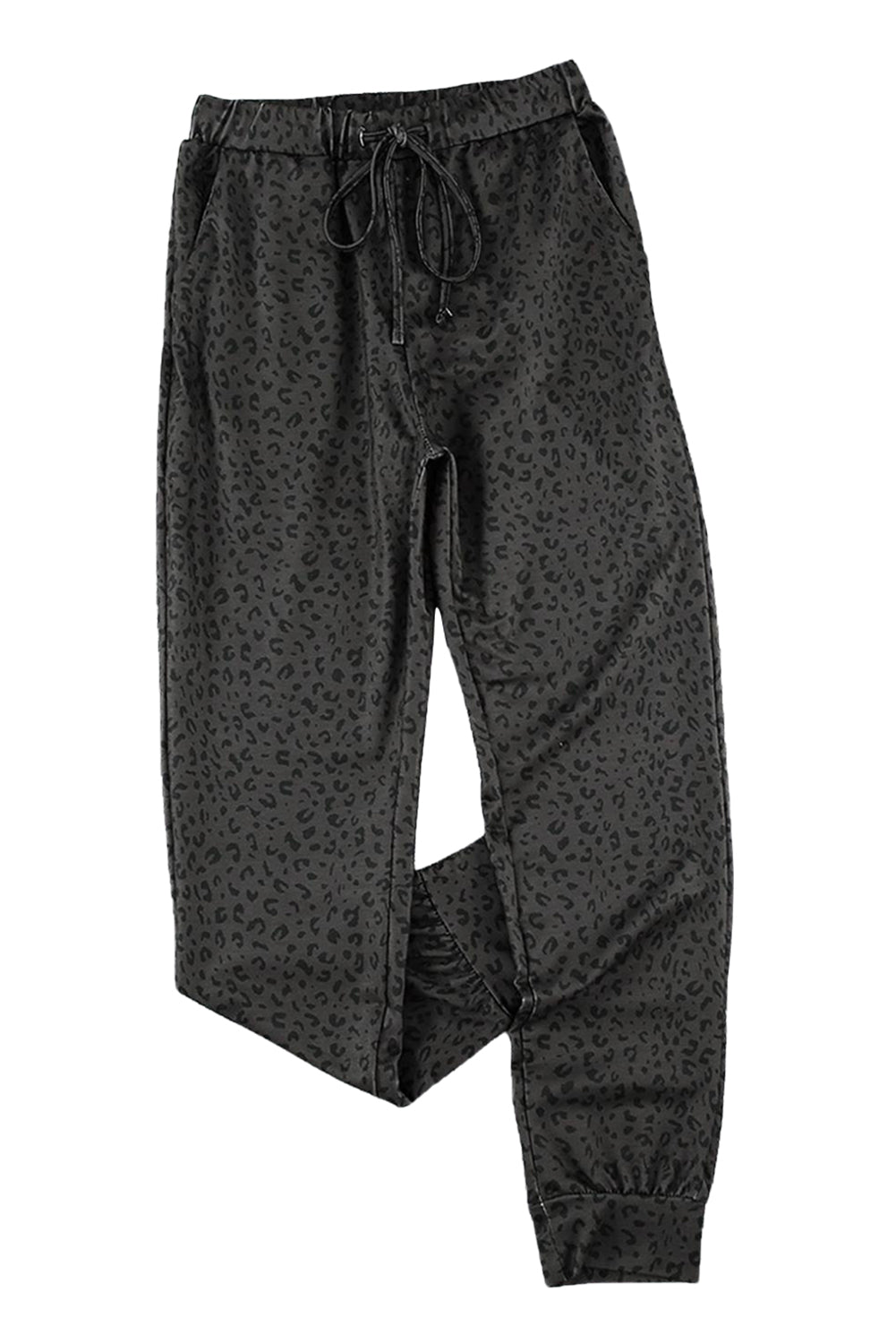 Schwarze breezy-leopard-jogginghose