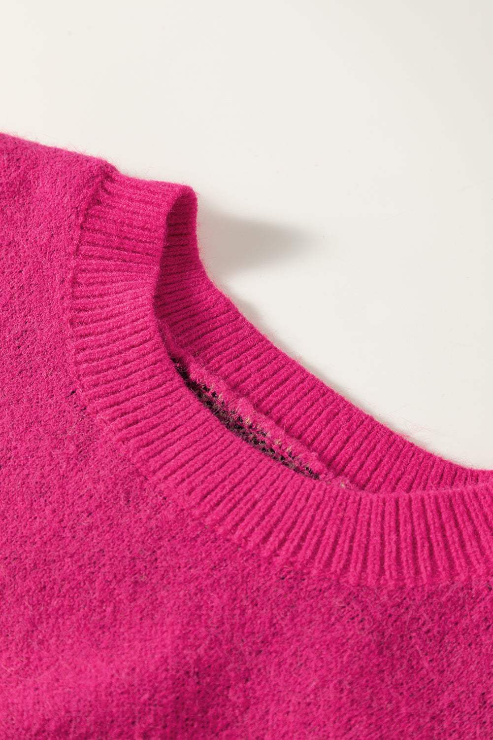 Rose rot fierce animal pattern casual pullover gestrickt