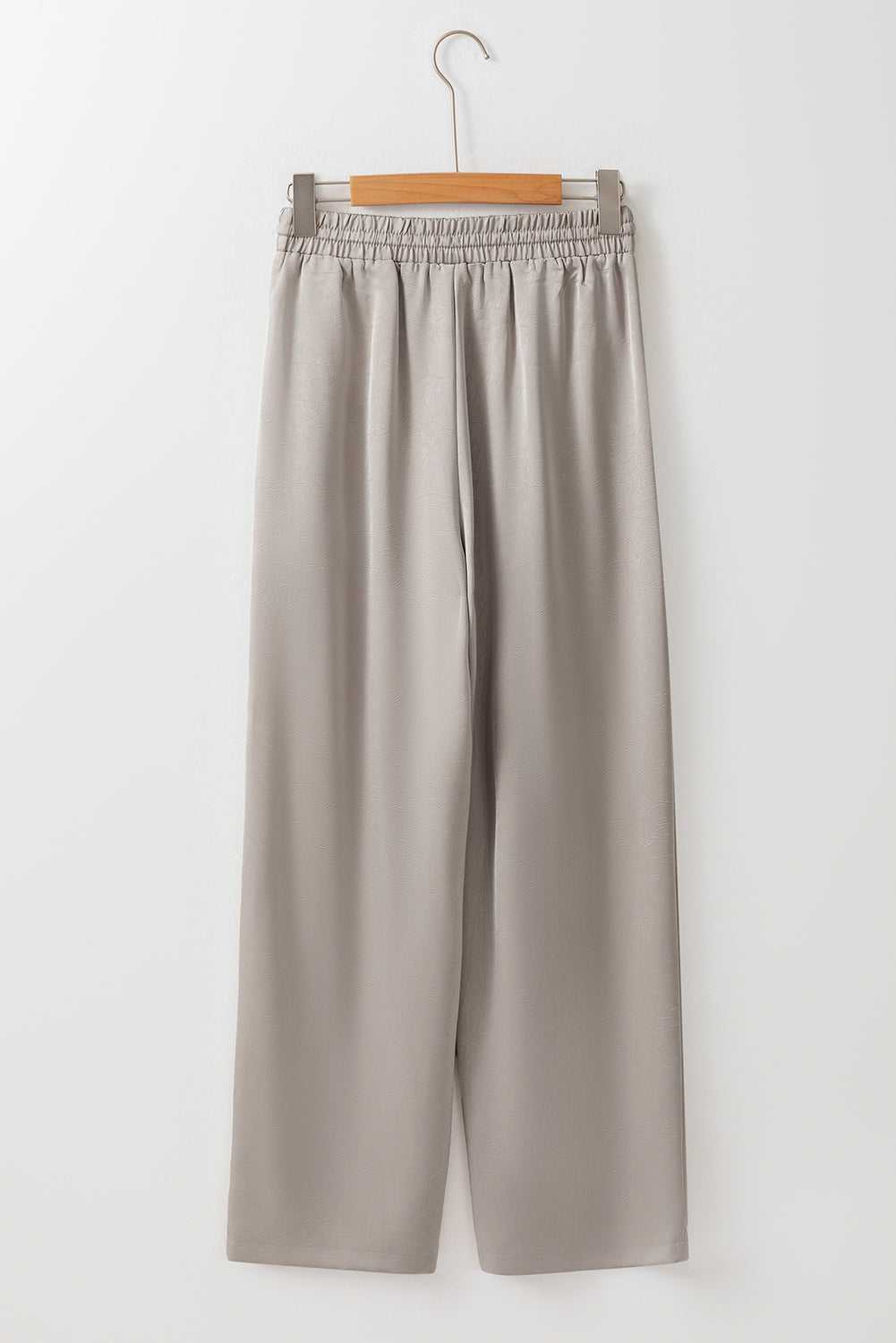 Jet stream solid plissee-hose mit hoher taille und weitem bein