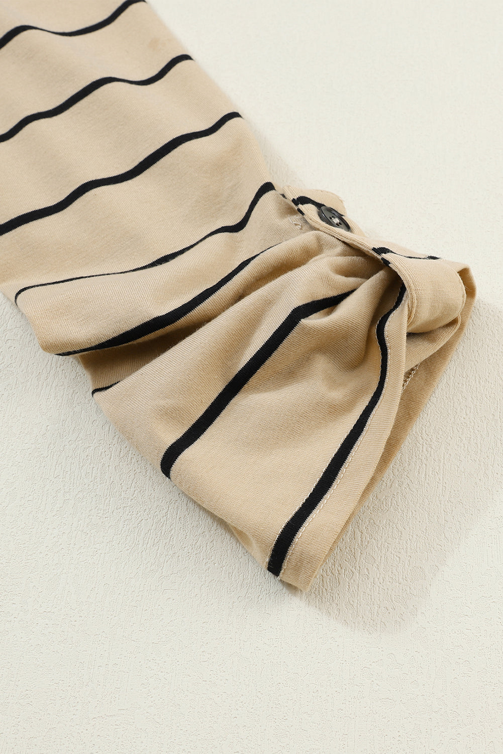 Apricot Gestreiftes Lässig geschlitztes langes Kleid