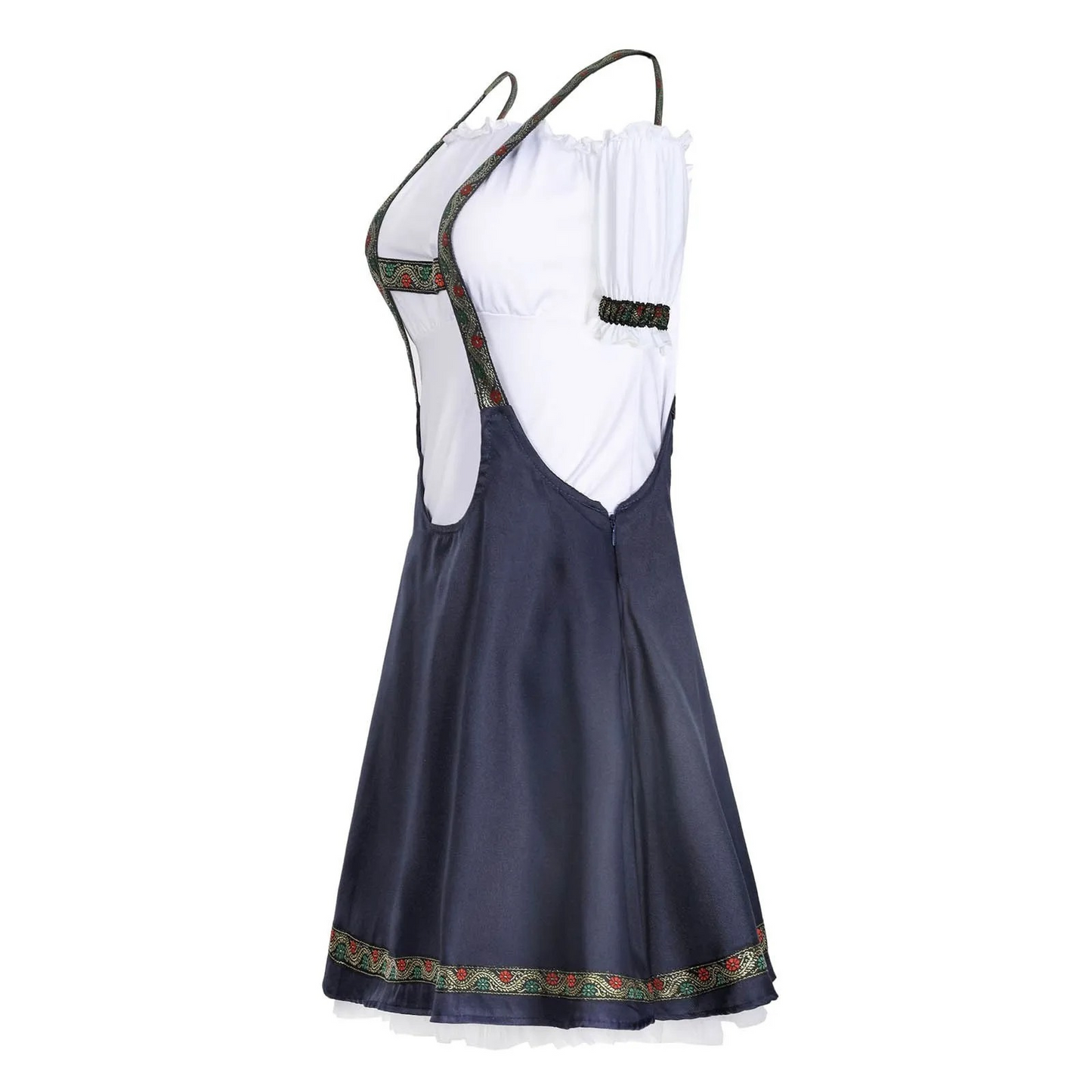 Elektra | Dirndl kleid mit stickborten und herzausschnitt für frauen