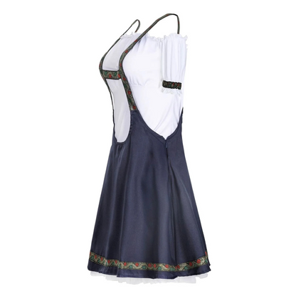 Elektra | Dirndl kleid mit stickborten und herzausschnitt für frauen