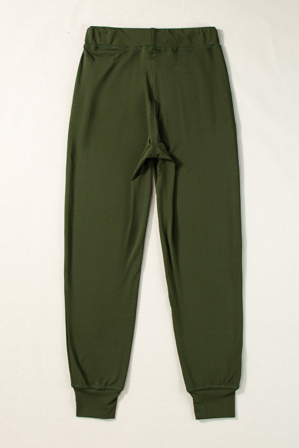 Moosgrüne jogginghose mit kordelzug an der taille