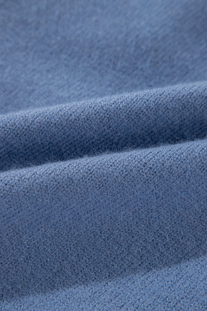 Myosotis texturierte strickjacke mit perlen und knopfleiste