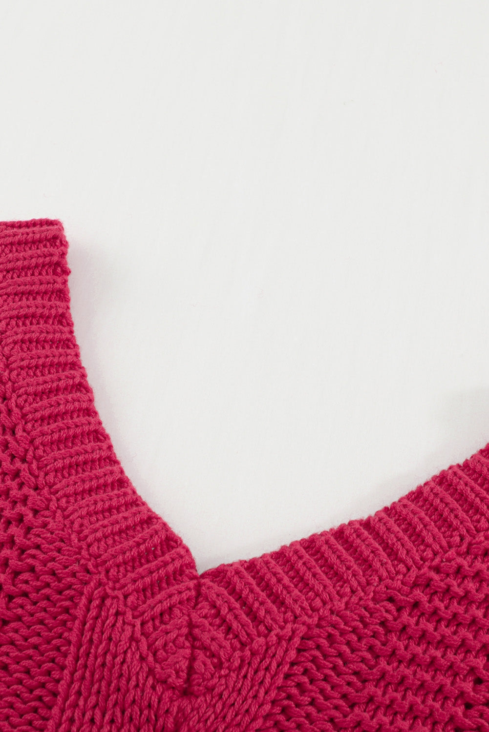 Rose bubblegum v-ausschnitt zopfstrickpullover