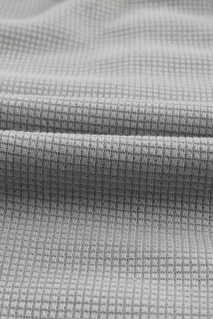 Graue waffelstruktur cargo-taschen-jogger-hose