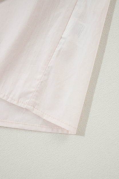 Rosarotes Sweatshirt-Popeline-Minikleid