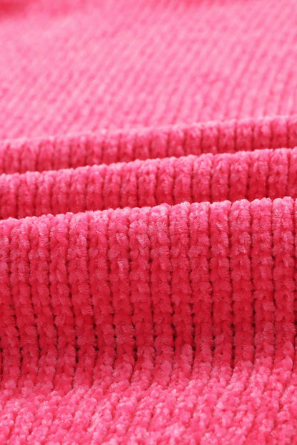 Rose knöpfe front pocketed pullover cardigan