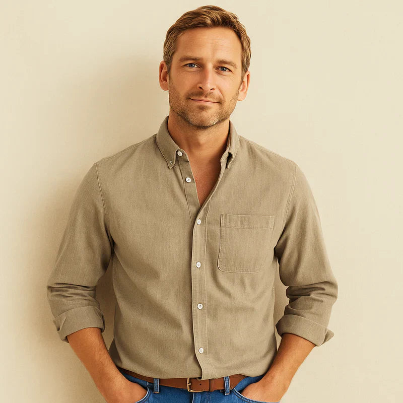 Marvin freizeit-leinenhemd für herren