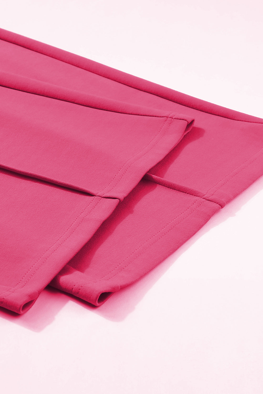 Rose rot frottee strick kordelzug gesmokte taille weites bein sweatpants