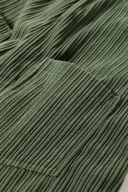 Dschungel grün solid pocketed loose fit kord overall