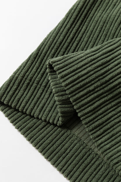 Dschungel grün solid pocketed loose fit kord overall