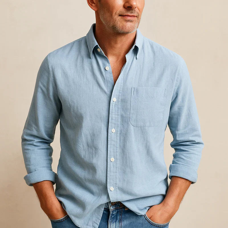 Marvin freizeit-leinenhemd für herren