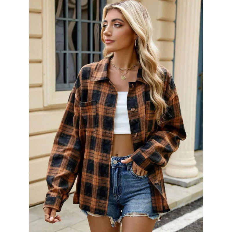 Milano damen karo bluse aus hochwertiger baumwolle