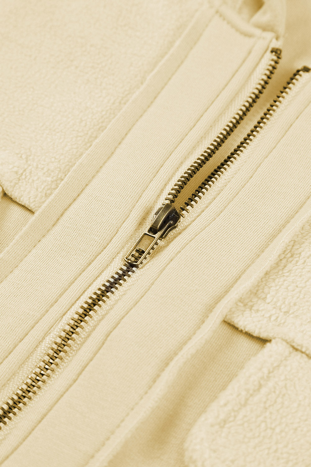 Apricot klappentasche kapuze mit kordelzug zip up jacke