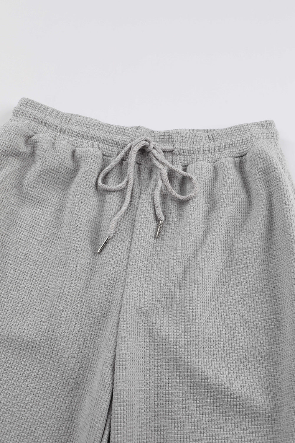 Graue waffelstruktur cargo-taschen-jogger-hose