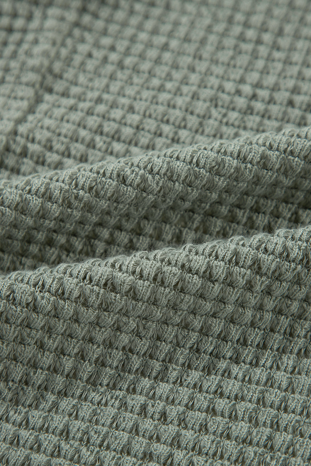 Laurel grüner waffelstrick cardigan mit offener front