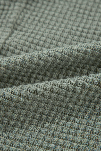 Laurel grüner waffelstrick cardigan mit offener front