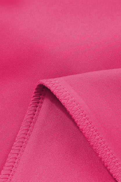 Rose rot frottee strick kordelzug gesmokte taille weites bein sweatpants
