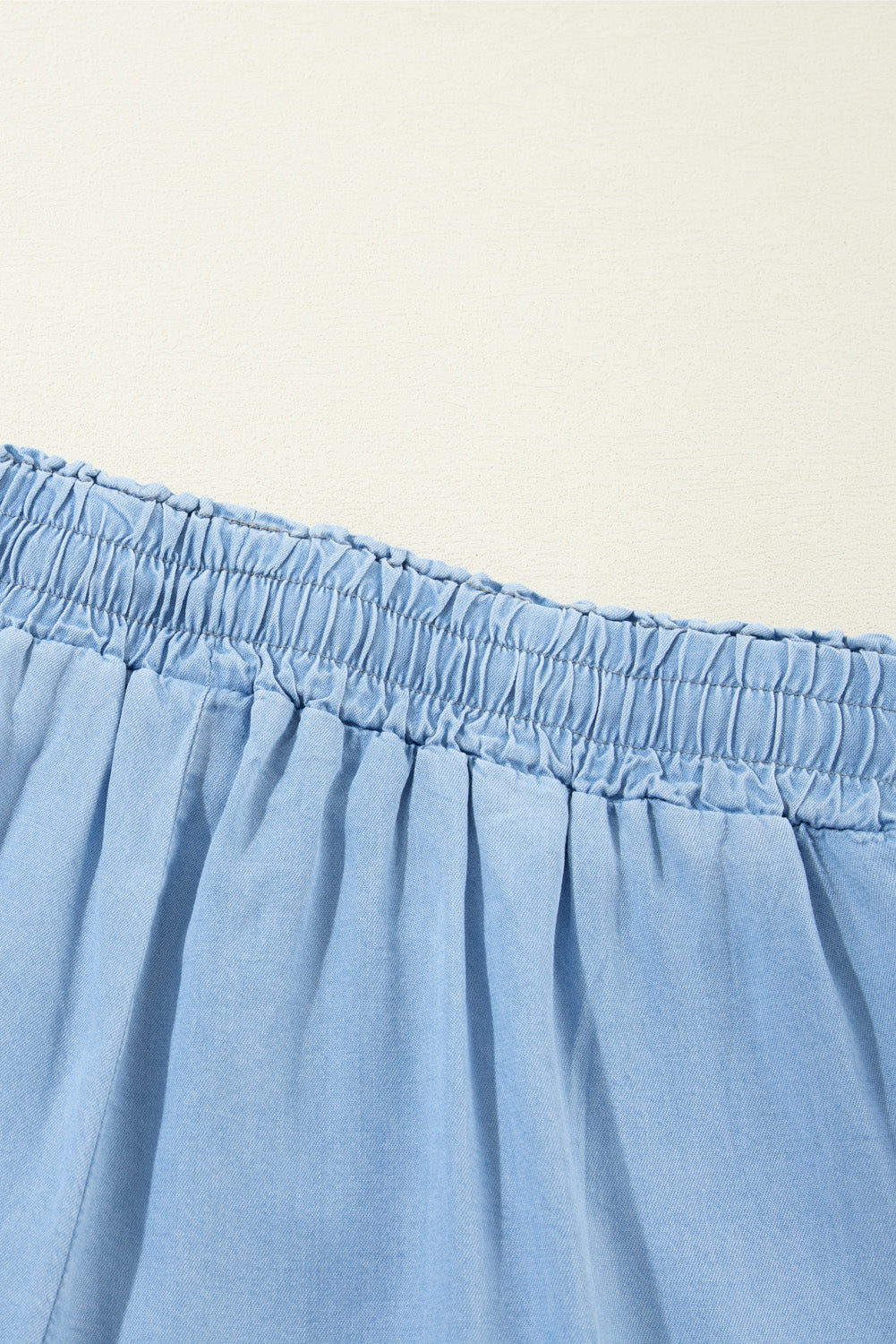 Myosotis kordelzug hohe taille weites bein denim-hose