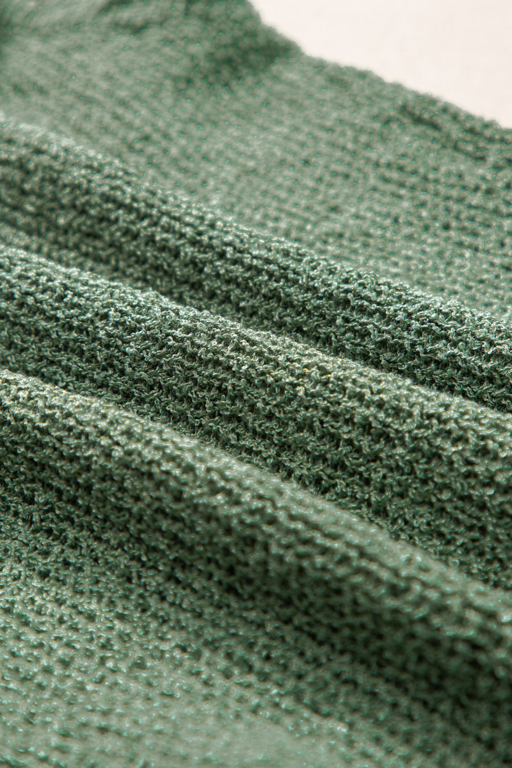 Mist green u neck scallop trim sweater vest