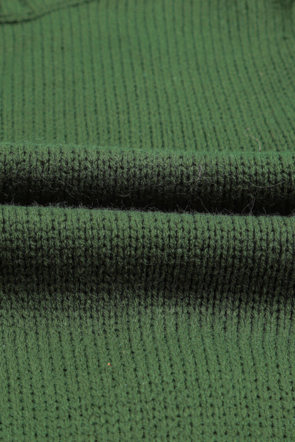 Grün fronttaschen knöpfe strukturierte strickjacke