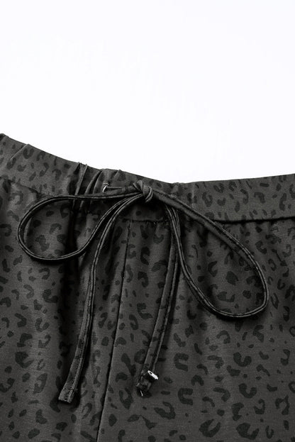Schwarze breezy-leopard-jogginghose