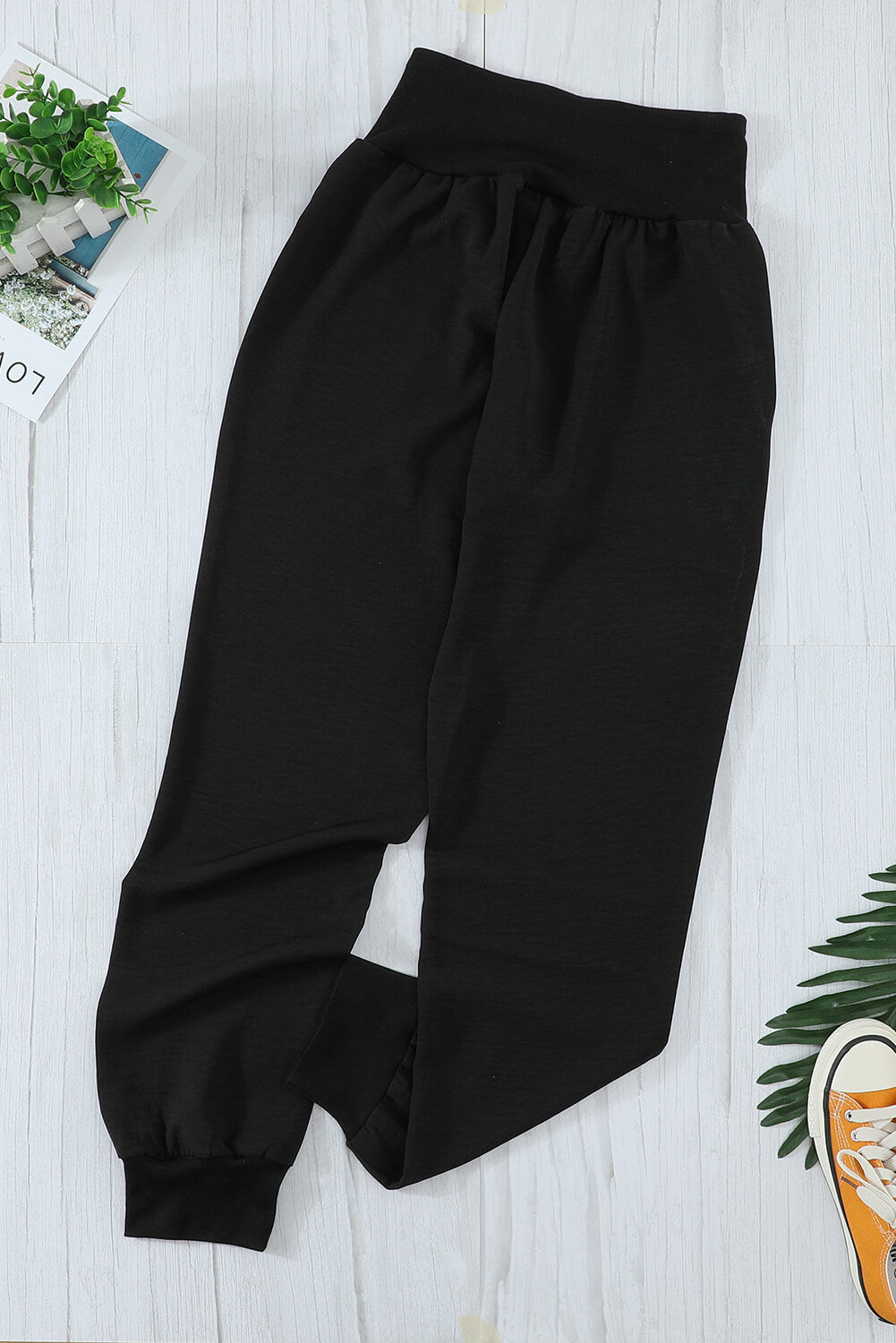 Schwarze pocketed casual jogger