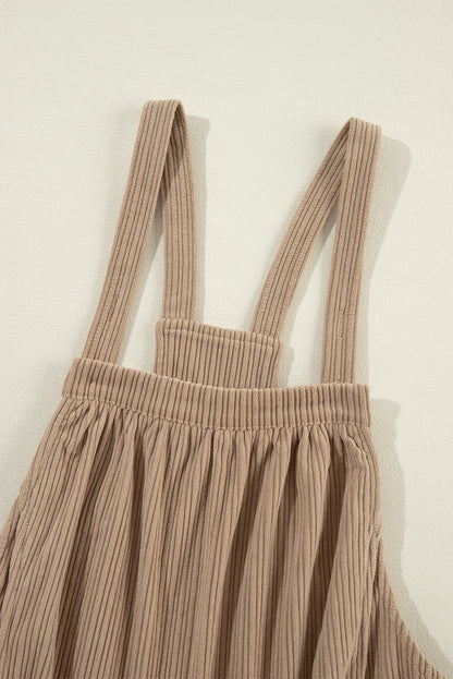 Grauer morn solid pocketed loose fit cord overall