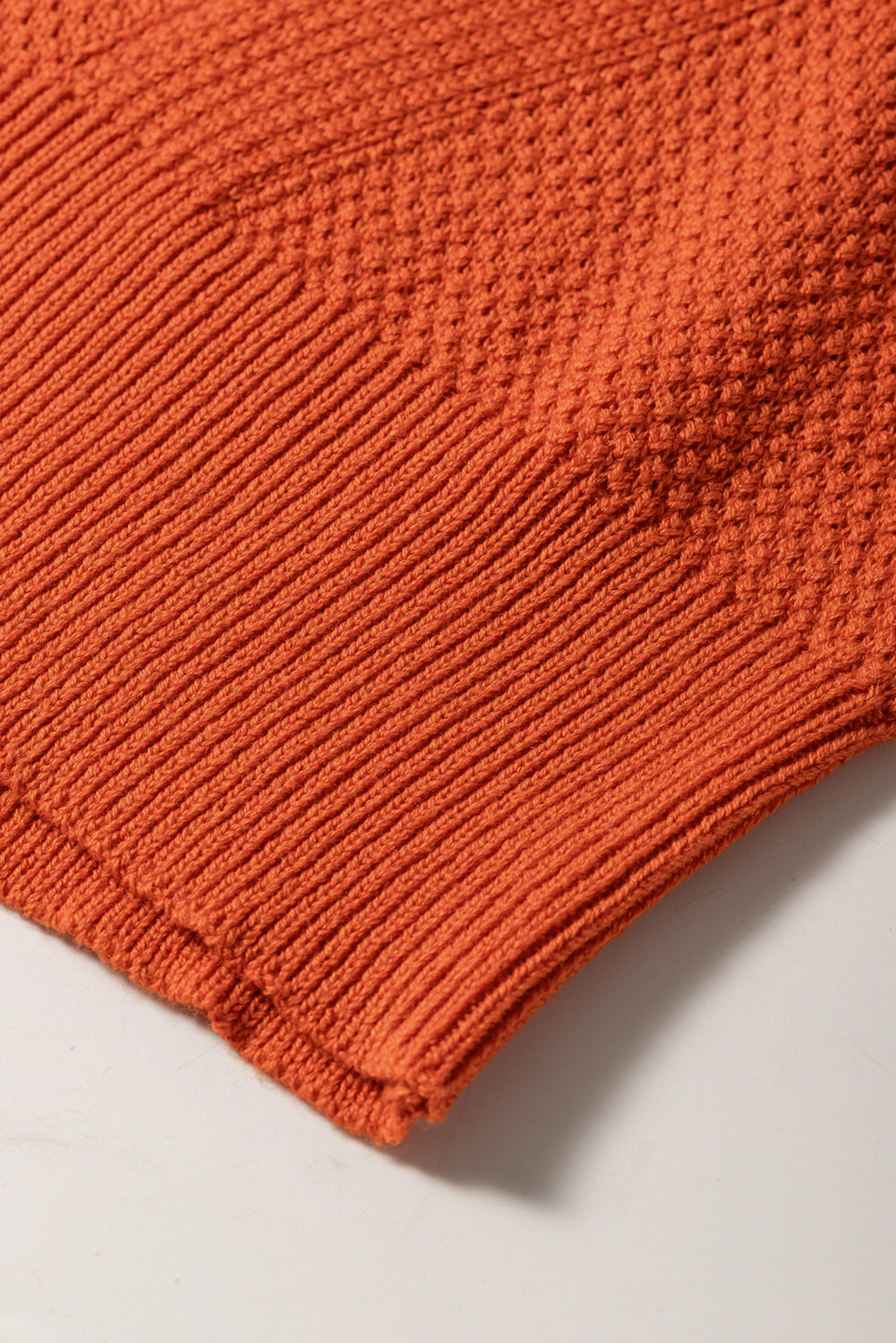 Gold flame textured knit bubble sleeve square neck top