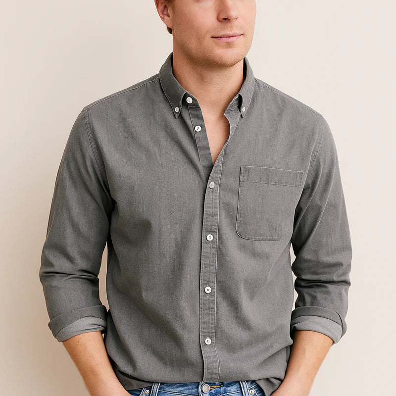 Marvin freizeit-leinenhemd für herren