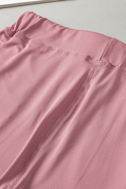 Fushia jogginghose mit kordelzug und taschenträgern