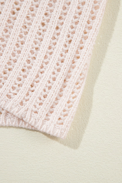 Jet stream gehäkelte drop shoulder strickjacke mit offener front