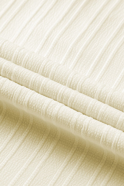Beige plus kontrast-guipure-spitze bluse mit blütenärmeln