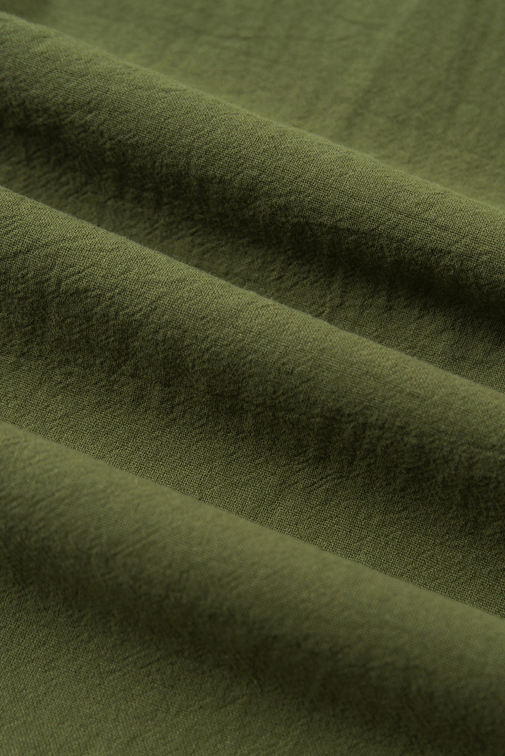 Grüne hose mit kordelzug und elastischer taille lange, gerade hosenbeine